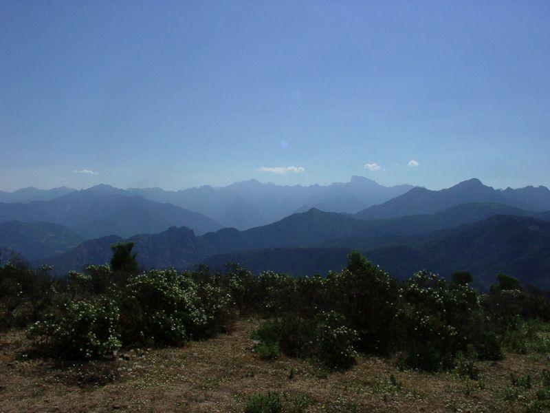 Vue sur la cha�ne du Monte Cinto depuis Punta Literniccia